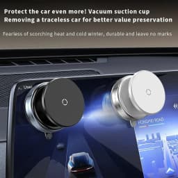 Magnetic Phone Holder Foldable Design 360° Adjustable Vacuum Car Mount For Cell Phone For iphone Live Streaming