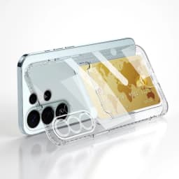 Soft Clear Card Pocket Bag Case for Samsung Galaxy S26 FE S25 Ultra S24 Plus S23 S22 Plus A57 A17 5G A56 A36 A16 A55 A35 A15