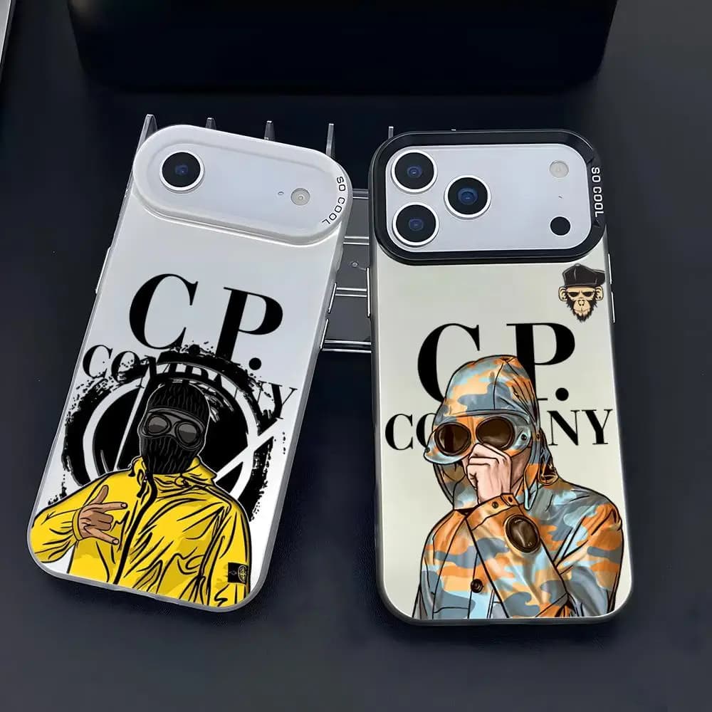 C-ComPanys-luxury-C-Cp Phone Case Colored Silver Trendy Phone Case For IPhone 17 Air 16 15 14 13 12 Pro Max 11 Couple