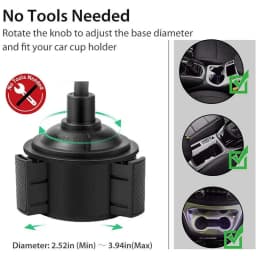 Magnetic Cup Holder Phone Mount Flexible Gooseneck Arm Car Cup Phone Holder Strong Magnets Mount for All Cellphones