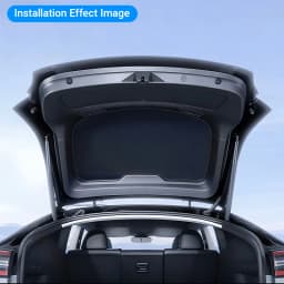 Tailgate Glass Sunshade for Tesla Model Y Juniper / Model 3 Highland, Foldable Rear Window Sun Shade, Privacy Sun Baffle for Trunk, Gray & Black Available