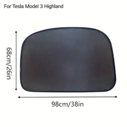 Tailgate Glass Sunshade for Tesla Model Y Juniper / Model 3 Highland, Foldable Rear Window Sun Shade, Privacy Sun Baffle for Trunk, Gray & Black Available