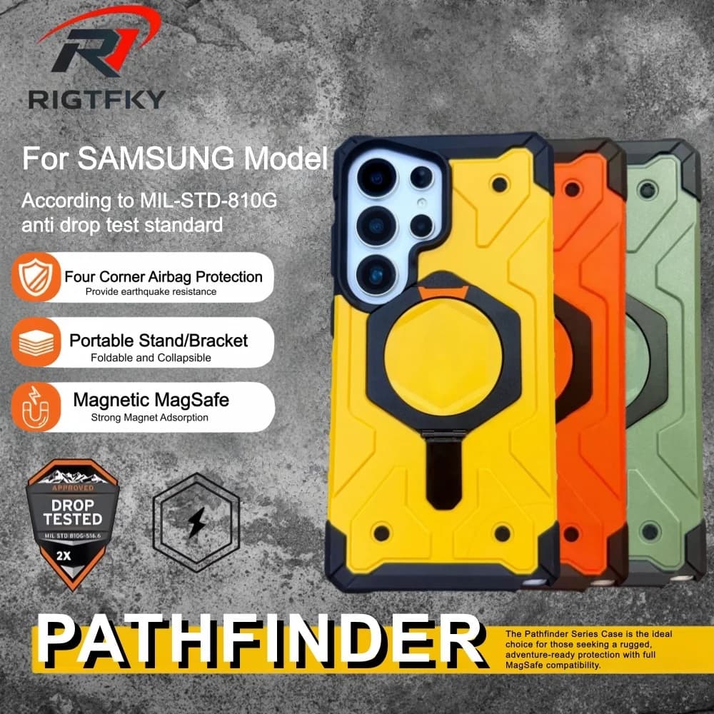 Kickstand Magnetic Case for Samsung S26 Ultra S25 S24 S23 S26ULTRA Rugged Shockproof heavy-duty Armor MagSafe Protective Cover
