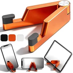 Fashion Universal All Aluminum Alloy Folding Mobile Phone Bracket Desktop Foldable Stand For E-Reader Tablet Portable Holder