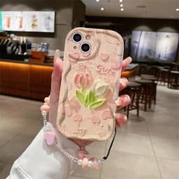 Pink Bow Pattern Chain Case For Redmi Note 14 4G Pro 5G Plus 15 15C 14C 13C 4G 12C 12 13 A3 10C Wave Side Cover