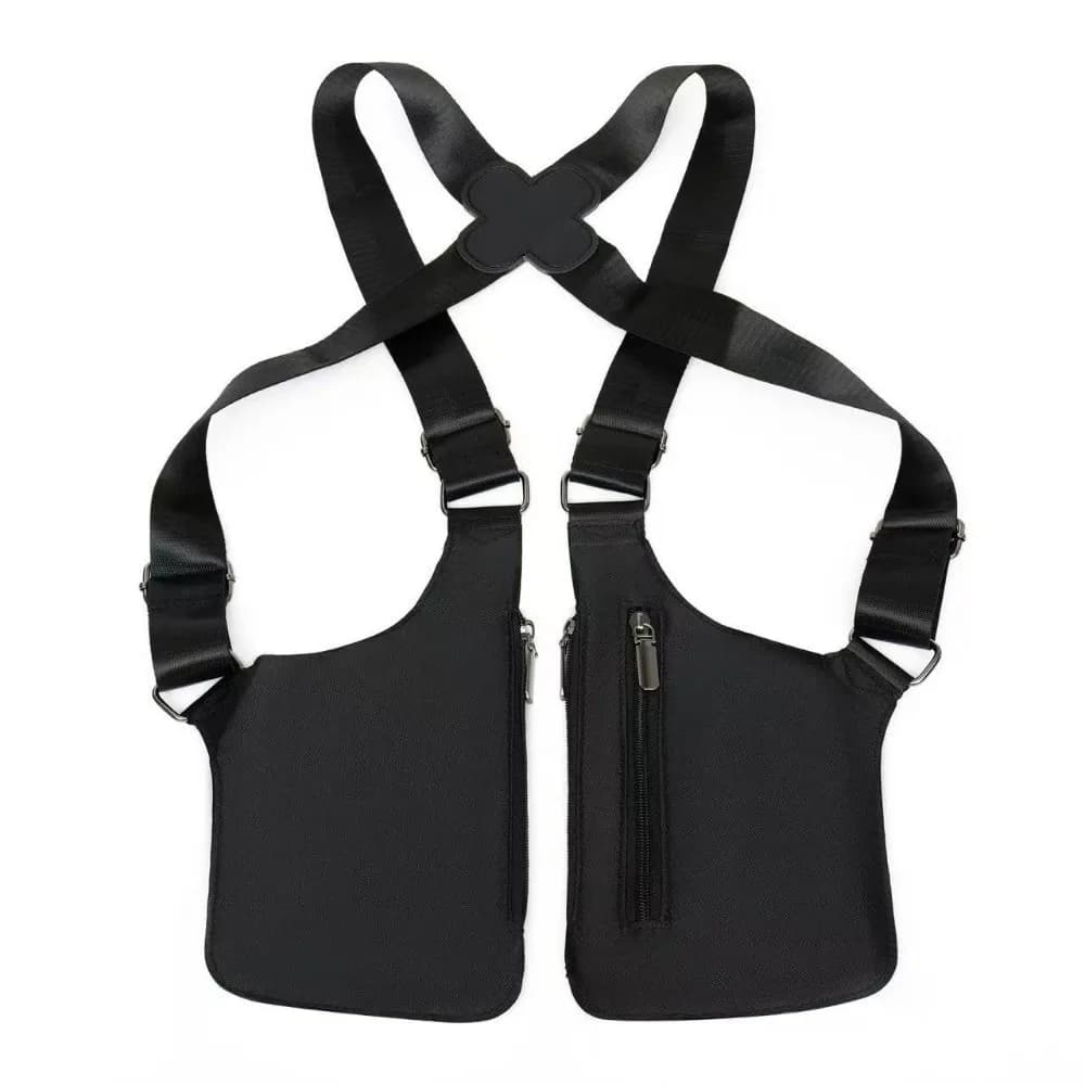 Anti-Theft Underarm Strap Wallet Pocket Oxford Cloth Hidden Pocket Mobile Phone Chest Bags Portable Vintage Shoulder Harness Bag