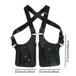 Anti-Theft Underarm Strap Wallet Pocket Oxford Cloth Hidden Pocket Mobile Phone Chest Bags Portable Vintage Shoulder Harness Bag