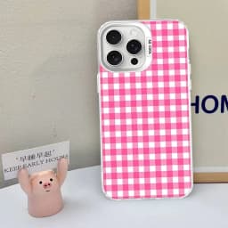 Simple Chic Lattice Pattern Phone Case For iPhone 17 16 15 14 13 12 11 Pro MAX Matte Shockproof Back Anti Fall Matte Cover