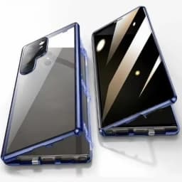 360° Protection Anti Peeping Metal Magnetic Double Sided Glass Snap Lock Case For Samsung Galaxy S26 S25 S24 S23 S22 Ultra Plus
