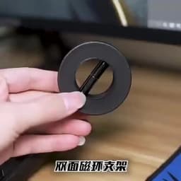 Foldable Double Sided Magnetic Ring Phone Holder Multi-Functional Phone Mount 360° Rotation Desk Holder Home Use Wall-Mounted