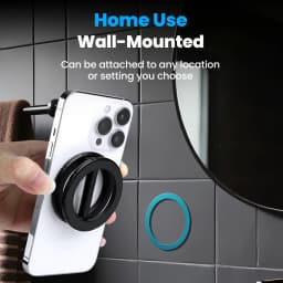 Foldable Double Sided Magnetic Ring Phone Holder Multi-Functional Phone Mount 360° Rotation Desk Holder Home Use Wall-Mounted