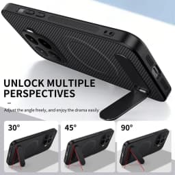 For Xiaomi 17T Pro Carbon Fiber Magnetic for Magsafe Leather Hard Case for Xiaomi Mi 17 T 17Tpro Kickstand Matte Shell
