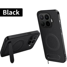 For Xiaomi 17T Pro Carbon Fiber Magnetic for Magsafe Leather Hard Case for Xiaomi Mi 17 T 17Tpro Kickstand Matte Shell