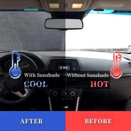Cartoon Yellow Eye Sun Visor Foldable Aluminum Foil Car Windshield Sun Shade - UV Protection & Heat Insulation Visor