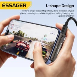 Essager 240W 2-in-1 Fast Charging OTG Adapter with Foldable Stand Type-C Male to Type-C Female Converter For iPhone 17 16 15 Pro