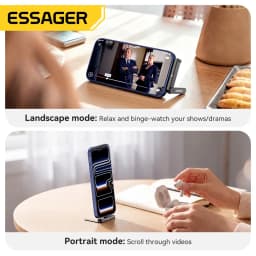 Essager 240W 2-in-1 Fast Charging OTG Adapter with Foldable Stand Type-C Male to Type-C Female Converter For iPhone 17 16 15 Pro