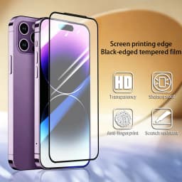 For IPhone17/17Pro/17e/17Air/17Pro Max Black Edge Tempered Glass HD Anti-Scratch Bubble-Free Easy Install Screen Protector 1Pack