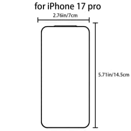 For IPhone17/17Pro/17e/17Air/17Pro Max Black Edge Tempered Glass HD Anti-Scratch Bubble-Free Easy Install Screen Protector 1Pack