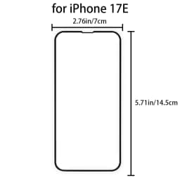 For IPhone17/17Pro/17e/17Air/17Pro Max Black Edge Tempered Glass HD Anti-Scratch Bubble-Free Easy Install Screen Protector 1Pack