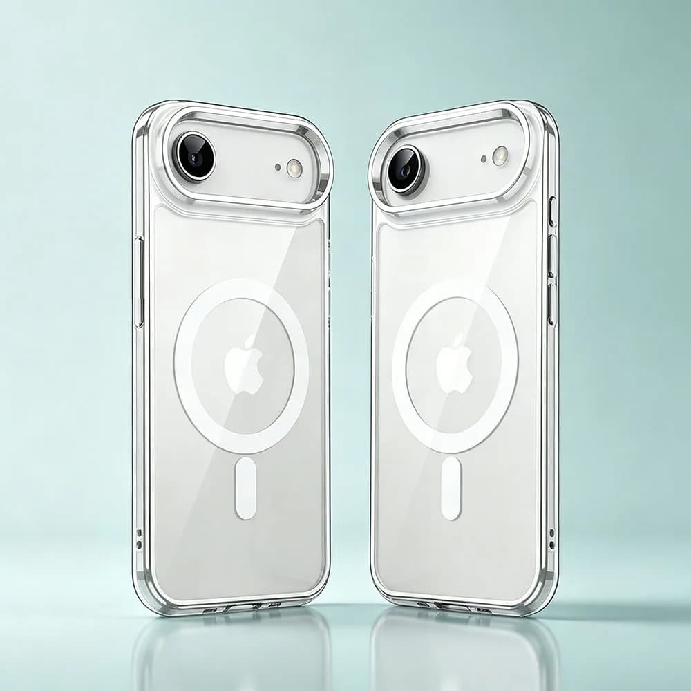 Magnetic For Magsafe Wireless Charging Case For iPhone Air 17Air Hybrid Hard Back Cover 17 Air Clear Silicone Soft Shell
