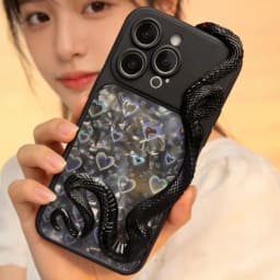 3D Snake Shaped Fashionable Phone Case for iPhone 17 17Pro 17Air 16 15 14 13 Pro Max Unique Snake Shaped Design Back Cover