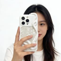 3D Snake Shaped Fashionable Phone Case for iPhone 17 17Pro 17Air 16 15 14 13 Pro Max Unique Snake Shaped Design Back Cover