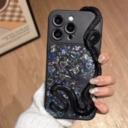 3D Snake Shaped Fashionable Phone Case for iPhone 17 17Pro 17Air 16 15 14 13 Pro Max Unique Snake Shaped Design Back Cover