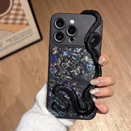 3D Snake Shaped Fashionable Phone Case for iPhone 17 17Pro 17Air 16 15 14 13 Pro Max Unique Snake Shaped Design Back Cover