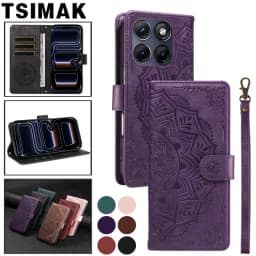 Leather Phone Case for Motorola Moto Edge 70 Fusion 60 50 40 Pro Neo S50 X50 Ultra X70 Air E14 E15 G04 G04S Flip Wallet Cover