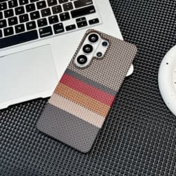 Luxury For Magsafe For Samsung S26 S25 S24 S23 Fe Ultra Plus Carbon Fiber Texture Phone Case Wireless Charge Halfborder Pc Cover