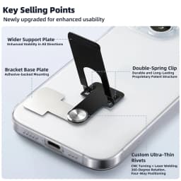 Ultra Thin Foldable Mobile Phone Holder Bracket Metal Alloy Desktop Cell Phone Stands Universal Phone Support Kickstand Rack