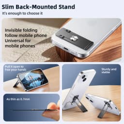 Ultra Thin Foldable Mobile Phone Holder Bracket Metal Alloy Desktop Cell Phone Stands Universal Phone Support Kickstand Rack