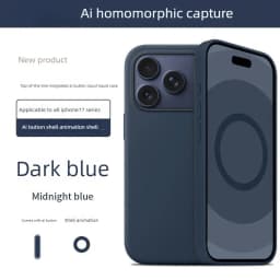 Original 1:1 Liquid Silicone Magnetic Case for IPhone17 Pro Max 17Pro 17 AI Button Animation for Magsafe Wireless Charge Cover