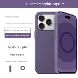 Original 1:1 Liquid Silicone Magnetic Case for IPhone17 Pro Max 17Pro 17 AI Button Animation for Magsafe Wireless Charge Cover