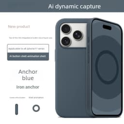 Original 1:1 Liquid Silicone Magnetic Case for IPhone17 Pro Max 17Pro 17 AI Button Animation for Magsafe Wireless Charge Cover