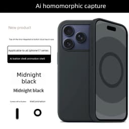 Original 1:1 Liquid Silicone Magnetic Case for IPhone17 Pro Max 17Pro 17 AI Button Animation for Magsafe Wireless Charge Cover