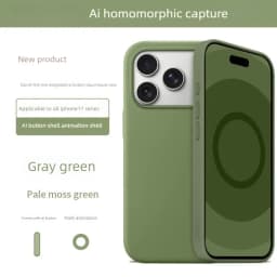 Original 1:1 Liquid Silicone Magnetic Case for IPhone17 Pro Max 17Pro 17 AI Button Animation for Magsafe Wireless Charge Cover