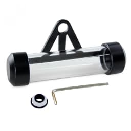 Universal Aluminum Alloy Waterproof Tax Disc Tube Holder Frame Fit for Motorcycle Scooters,Cylindrical Registration Storage Tube