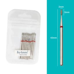 HYTOOS Fine Grit Diamond Nail Drill Bits 10pcs/Set Russian Cuticle Burr Manicure Drills Nails Accessories Tool