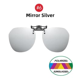 VIVIBEE Big Size Flip Up Clip on Sunglasses Polarized Gradient Grey Lens Oversized Driving UV400  Fishing Accessory