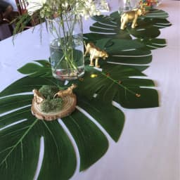 Artificial Tropical Palm Leaves Rustic Wedding Decoration Jungle Safari Birthday Party Tropical Summer Hawaiian Party Decors