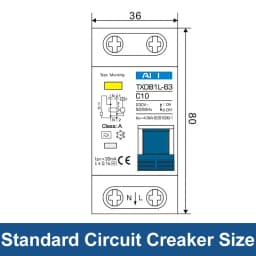 Residual Current Circuit Breaker RCBO Type A 30mA MCB 1P+N 10A 16A 20A 32A 40A 63A Earth Leakage Overload Protection TAIXI