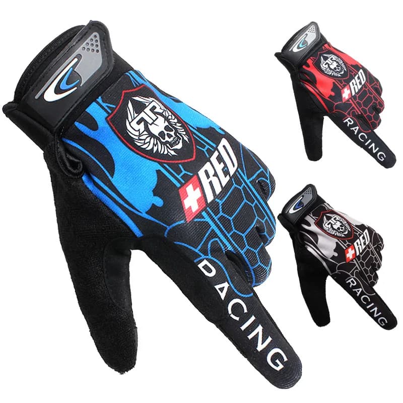 Men's Gloves Summer Spring Wolf Skull Breathable Non-Slip Touchscreen Cycling Sports Motorcycle Exercise Women Racing Gloves