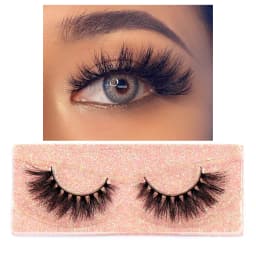 FOXESJI Mink Eye Lashes Fluffy Dramatic Wispy Cross False Eyelashes Strip Lashes Extension Natural Soft 3D Mink Eyelashes Makeup