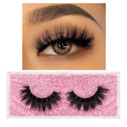 FOXESJI Mink Eye Lashes Fluffy Dramatic Wispy Cross False Eyelashes Strip Lashes Extension Natural Soft 3D Mink Eyelashes Makeup