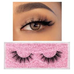 FOXESJI Mink Eye Lashes Fluffy Dramatic Wispy Cross False Eyelashes Strip Lashes Extension Natural Soft 3D Mink Eyelashes Makeup