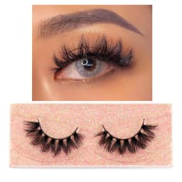 FOXESJI Mink Eye Lashes Fluffy Dramatic Wispy Cross False Eyelashes Strip Lashes Extension Natural Soft 3D Mink Eyelashes Makeup