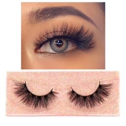 FOXESJI Mink Eye Lashes Fluffy Dramatic Wispy Cross False Eyelashes Strip Lashes Extension Natural Soft 3D Mink Eyelashes Makeup