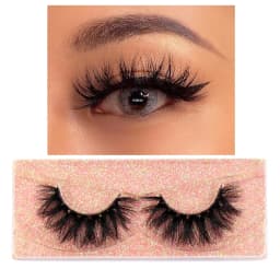 FOXESJI Mink Eye Lashes Fluffy Dramatic Wispy Cross False Eyelashes Strip Lashes Extension Natural Soft 3D Mink Eyelashes Makeup