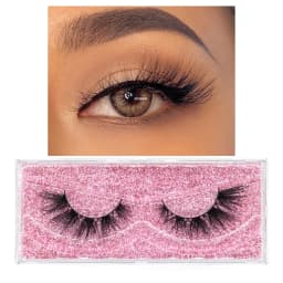 FOXESJI Mink Eye Lashes Fluffy Dramatic Wispy Cross False Eyelashes Strip Lashes Extension Natural Soft 3D Mink Eyelashes Makeup